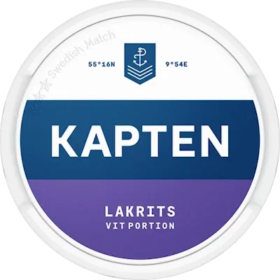 Kapten Lakrits Vit Portion