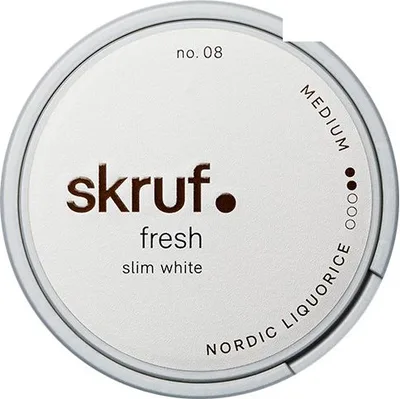 Skruf No. 08 Nordic Liquorice Slim White Portion