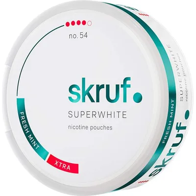 skruf SUPERWHITE no 54 Fresh Mint Extra Strong